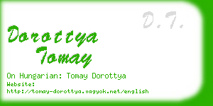 dorottya tomay business card